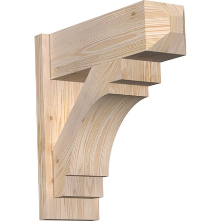 Ekena Millwork Merced Smooth Craftsman Outlooker, Douglas Fir, 7 1/2"W x 22"D x 22"H OUT08X22X22MRC04SDF